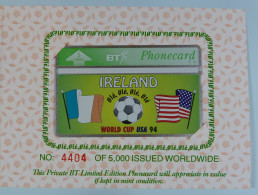 UK - BT - BTG272 - Ireland World Cup USA 1994 - Limited Edition - Mint In Folder - BT Allgemeine