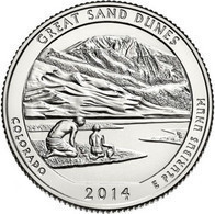 USA EEUU 25 CENTS. QUARTER DOLLAR GREAT SAND DUNES 2014 D O P A ELEGIR UNC NEW - 2010-...: National Parks