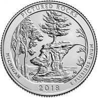 USA EEUU 25 CENTS. QUARTER DOLLAR PICTURED ROCKS 2018 D O P A ELEGIR UNC NEW - 2010-...: National Parks