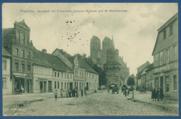Prenzlau Neustadt Mit Pulverturm Marienkirche, Gelaufen 1910 (AK2917) - Prenzlau