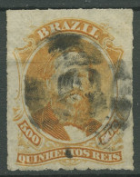 Brasilien 1876 Kaiser Pedro II. 36 Kleine Fehler Gestempelt - Gebruikt