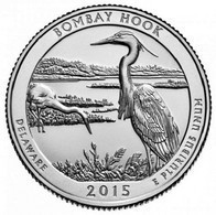 USA EEUU 25 CENTS. QUARTER DOLLAR BOMBAY HOOK 2015 D O P A ELEGIR UNC NEW - 2010-...: National Parks