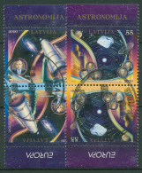 Lettland 2009 Europa CEPT Astronomie Kehrdruckpaare 757/58 KD Gestempelt - Lettonie