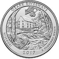 USA EEUU 25 CENTS. QUARTER DOLLAR OZARK RIVERWAYS 2017 D O P A ELEGIR UNC NEW - 2010-...: National Parks