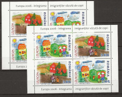 2006 MNH Romania Blocks Postfris** - 2006