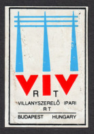 Electrician COMPANY Electricity / Budapest 1990 HUNGARY - Self Adhesive LABEL VIGNETTE CINDERELLA - Used - Elektriciteit