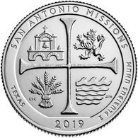 USA EEUU 25 CENTS. QUARTER DOLLAR SAN ANTONIO MISSIONS 2019 D O P A ELEGIR UNC NEW - 2010-...: National Parks