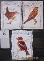 BULGARIA 1987 ~ S.G. 3466 - 67 + 3470, ~ BIRDS. ~  VFU #02555 - Oblitérés