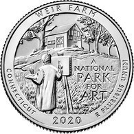 USA EEUU 25 CENTS. QUARTER DOLLAR WEIR FARM 2020 D O P A ELEGIR UNC NEW - 2010-...: National Parks