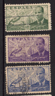 Espagne -1939 Airmail - 4ème Anniversaire De La Mort De  Juan De La Cierva, 1895-1935 -3 Valeurs Oblitérés - Gebruikt