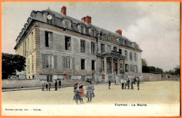 CPA Aquarellée 95 VIARMES - La Mairie ° Bourcier-Letellier édit. - Viarmes