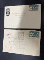 16-2-2024 (4 X 24) Australia Cover X 2 - 1950's (with Advertising) - Lettres & Documents