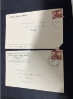 16-2-2024 (4 X 24) Australia Cover X 2 - 1950's (with Advertising) - Cartas & Documentos