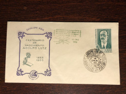 BRAZIL FDC COVER 1955 YEAR A. LUTZ MALARIA HEALTH MEDICINE STAMPS - Lettres & Documents