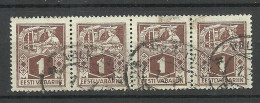 Estland Estonia 1925 O VALK-TALLINN Railway Cancel Michel 33 A As 4-stripe - Estland