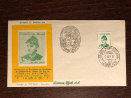 BRAZIL FDC COVER 1967 YEAR  DOCTOR LOBATO HEALTH MEDICINE STAMPS - Covers & Documents