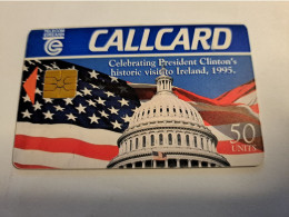 IRELAND /IERLANDE   CHIPCARD 50  UNITS / PRESIDENT CLINTONS VISIT IRELAND 1995      USED CARD    ** 16264** - Ierland