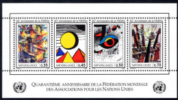 Geneva 1986 40th Anniversary Of World Federation Of United Nations Associations Souvenir Sheet Unmounted Mint. - Neufs