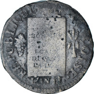 France, Sol Aux Balances, 1793 - AN II, Lille, Cuivre, B+, Gadoury:19 - Autres & Non Classés