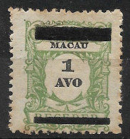 MACAU 1910 POSTAGE DUE OVERPRINTED MH (NP#70-P12-L3) - Ongebruikt