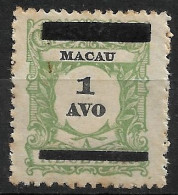 MACAU 1910 POSTAGE DUE OVERPRINTED MH (NP#70-P12-L3) - Neufs