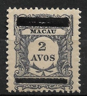 MACAU 1910 POSTAGE DUE OVERPRINTED MH (NP#70-P12-L4) - Unused Stamps