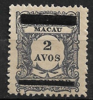 MACAU 1910 POSTAGE DUE OVERPRINTED MH (NP#70-P12-L4) - Unused Stamps