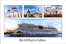 72438370 Tallinn AIDAsol Aida Clubschiff Passagierdampfer Turm Kirche Schloss Ta - Estland