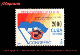 CUBA MINT. 1987-06 XXX ANIVERSARIO DE LA UNIÓN DE JÓVENES COMUNISTAS. ERNESTO CHE GUEVARA - Neufs