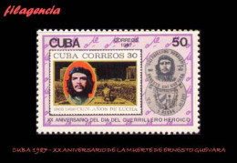CUBA MINT. 1987-20 XX ANIVERSARIO DE LA MUERTE DE ERNESTO CHE GUEVARA - Nuevos