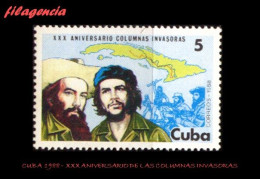 CUBA MINT. 1988-17 XXX ANIVERSARIO DE LAS COLUMNAS INVASORAS DE ORIENTE A OCCIDENTE. ERNESTO CHE GUEVARA - Nuevos