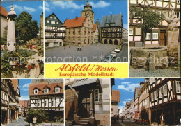72433505 Alsfeld Brunnen Fachwerkhaeuser Marktplatz  Alsfeld - Alsfeld