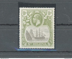 1922-37 St. Helena, Stanley Gibbons N. 112 - 10s. Grey And Olive Green - MNH** - Andere & Zonder Classificatie