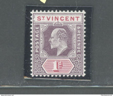 1904-11 ST. VINCENT - Stanley Gibbons N. 86 - 1d. Dull Purple And Carmine - MNH** - Altri & Non Classificati