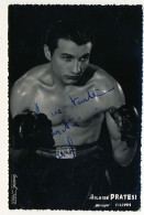 Photo Imprimée 9X14cm - Hilaire PRATESI - Champion Du Monde De Boxe - Signature Autographe "Avec Toute Mon Amitié..." - Sporten