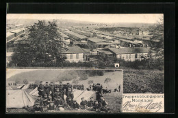 AK Münsingen, Truppenübungsplatz, Soldaten Auf Dem Zeltplatz  - Muensingen