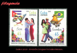 CUBA MINT. 2005-21 BAILES POPULARES. EMISIÓN CONJUNTA BRASIL-CUBA - Nuevos