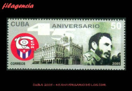 CUBA MINT. 2005-25 45 ANIVERSARIO DE LOS COMITÉS DE DEFENSA DE LA REVOLUCIÓN - Nuevos