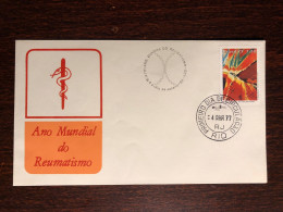 BRAZIL FDC COVER 1977 YEAR RHEUMATISM RHEUMA HEALTH MEDICINE STAMPS - Lettres & Documents