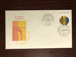 BRAZIL FDC COVER 1978 YEAR BLOOD PRESSURE HYPERTENSION HEALTH MEDICINE STAMPS - Cartas & Documentos