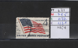 PRIX FIXE Obl 671 YT 755 MIC 1132 SCOT 1131 GIB Nouveau Drapeau 49 étoiles 1959  58A/08 - Usados