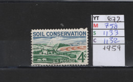 PRIX FIXE Obl 672 YT 758 MIC 1133 SCO 1132 GIB Soil Conservation 1959  58A/08 - Oblitérés