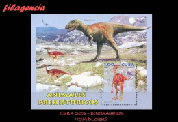 CUBA MINT. 2006-11 FAUNA PREHISTÓRICA. DINOSAURIOS. HOJA BLOQUE - Nuevos