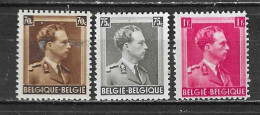 427** + 480** + 528**  Leopold III Col Ouvert - Bonnes Valeurs - MNH** - LOOK!!!! - 1936-1957 Open Kraag