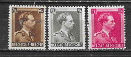 427** + 480** + 528**  Leopold III Col Ouvert - Bonnes Valeurs - MNH** - LOOK!!!! - 1936-1957 Open Collar