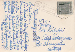 8704 WEIGENHEIM - FRANKENBERG, Postgeschichte, Landpoststempel "13a Frankenberg über Uffenheim", 1957 - Bad Windsheim