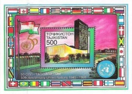 Tajikistan 1996 50 Years Of UNO Block MNH - Stamps