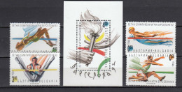 Bulgaria 1992 - Summer Olympic Games, Barcelona, Mi-Nr. 3986/89+Bl. 220, MNH** - Ongebruikt