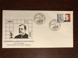 BRAZIL FDC COVER 1995 YEAR PASTEUR HEALTH MEDICINE STAMPS - Storia Postale