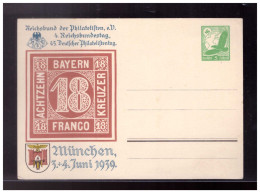 Dt.- Reich (023797) Privatganzsache Fech PP142/ C45/ 01, Reichsbund Der Philatelisten München 3+4.6.1939, Ungebraucht - Privat-Ganzsachen